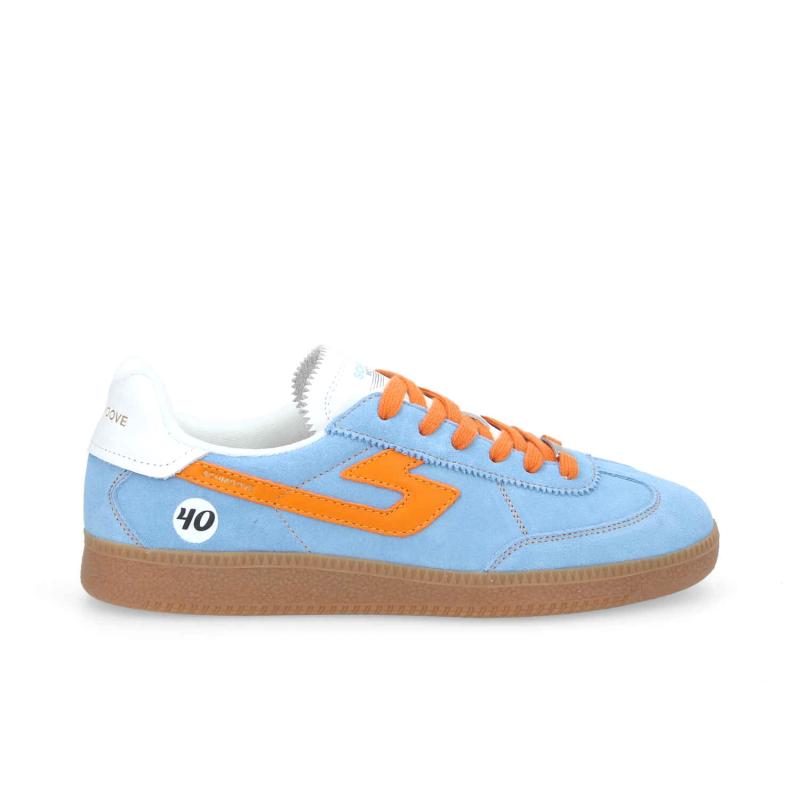 SHEFFIELD JOGGER M - SUEDE/NAPPA - BLEU/ORANGE